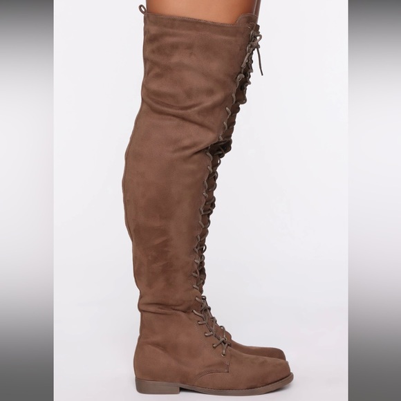 Lace Up Over the Knee boot - Picture 3 of 9